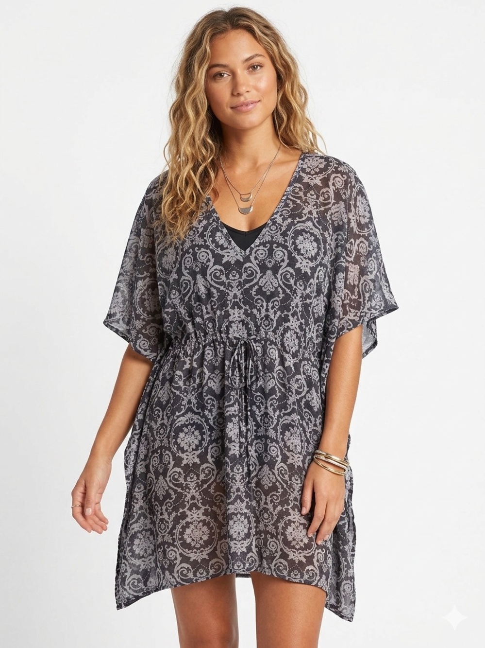 Balance Collection Boho Paisley V-Neck Swim Coverup
